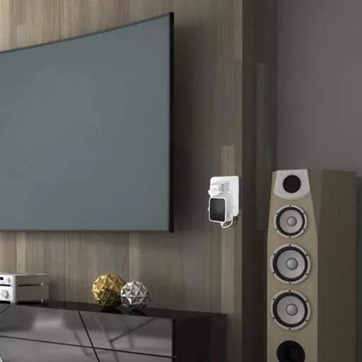 Akoemxeeo Fali Tartó Blink Sync Module 2-höz - Fehér Műanyag Rögzítő USB Kábellel, Blink Kamera Rendszerhez, Fúrás Nélkül Telepíthető