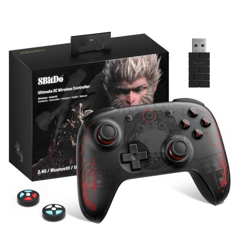 8bitdo Ultimate 2C Vezeték Nélküli Kontroller Windows PC és Android Eszközökhöz, Hall-Effekt Joystickkel, Drift-Mentes, 1000Hz Válaszidő, Bl