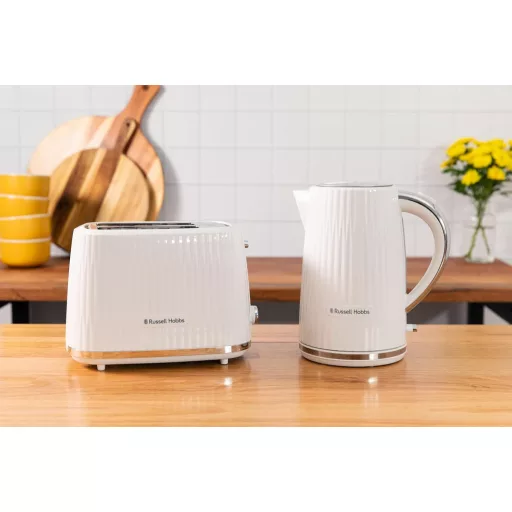 Russell Hobbs Eden 27370-56 kenyérpirító 2 szeletes fehér 6 fokozat leolvasztás funkcióval