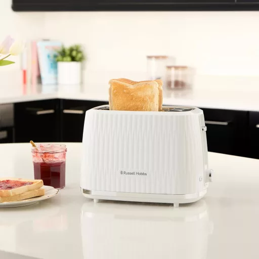 Russell Hobbs Eden 27370-56 kenyérpirító 2 szeletes fehér 6 fokozat leolvasztás funkcióval