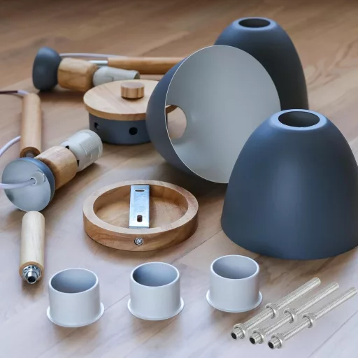 Set 12 Adaptoare pentru Lampă PATIKIL M8, Filetate, Zincate, Albe