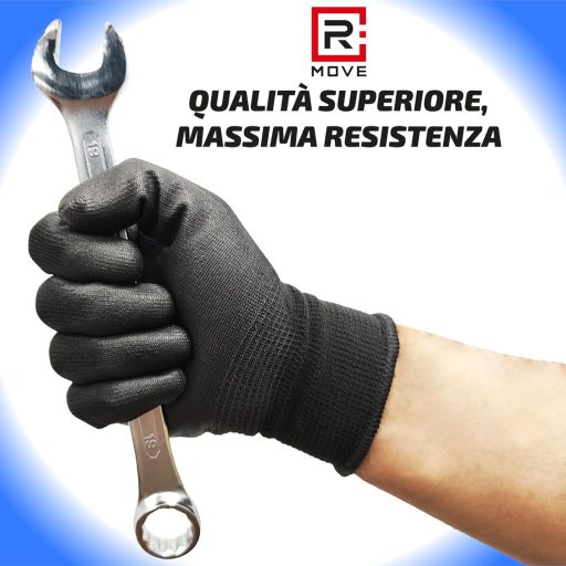 R MOVE 12 Perechi Mănuși de Protecție XL Îmbrăcăminte de Lucru, Mănuși Rezistente la Uzură și Tăiere pentru Bărbați și Femei