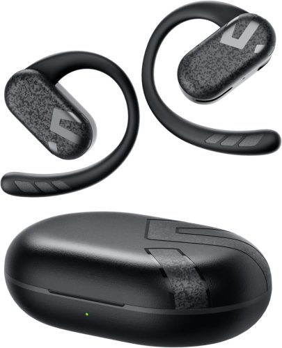 Căști Bluetooth Open-Ear SoundPEATS Breezy cu ureche reglabilă la 90°, difuzor dual de 12 mm, autonomie de 40 de ore, anulare zgomot AI