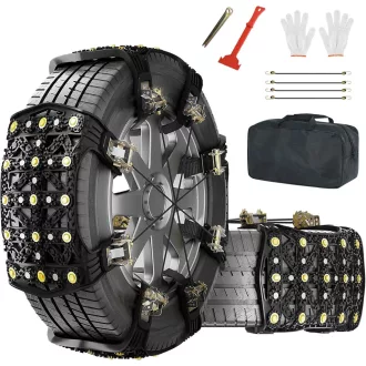   SUNYRISY 8 darabos hólánc szett, univerzális autó vészhelyzeti nyújtólánc, állítható TPU gumilánc, erős tapadás, 215-285 mm gumimérethez