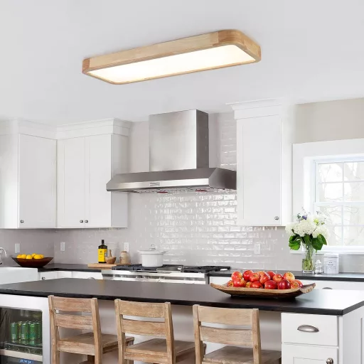 Schindora LED mennyezeti lámpa fa 100x30cm dimmelhető távirányítóval