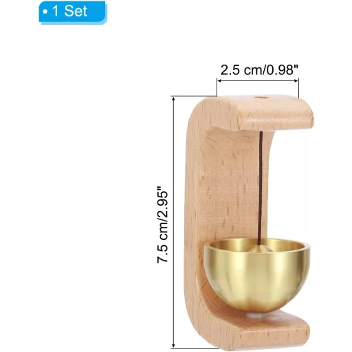 PATIKIL Fa Ajtócsengő Mágneses Függeszthető Fém Harangos Csengő Önragasztós