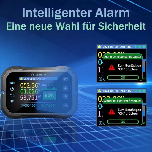 DewinLVD 600A WiFi Akkumulátor Monitor 12-72V Feszültségmérő App Vezérléssel