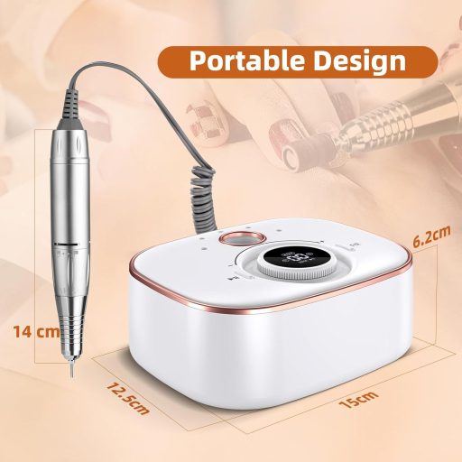 CIVPOWER Professzionális Elektromos Körömvágó 35000 RPM - 13 az 1-ben Manikűr Pedikűr Szett Zselés Körmökhöz 4000 mAh Akkumulátorral