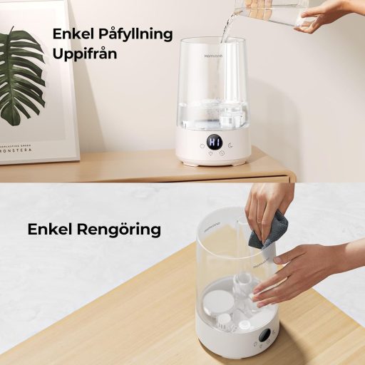 Homvana 3.6L párásító 360° hideg köd 34 órás működés csendes 16dB