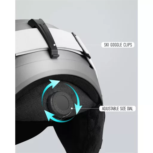 Cască de schi RIOROO cu vizieră integrată, cască de snowboard ventilată, unisex