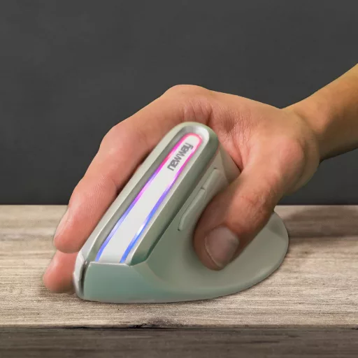 NEWWAY A9 Ergonomikus Vezeték Nélküli Egér - 2.4GHz WiFi, USB-C, RGB, 2400 DPI