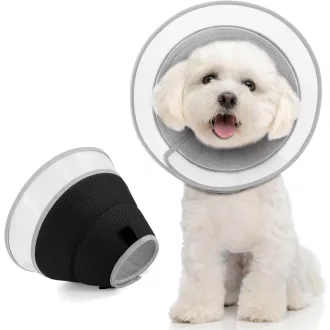   Super mäkký obojok pre psov, veľkosť S, nastaviteľný ochranný golier po operácii pre malé, stredné a veľké psy