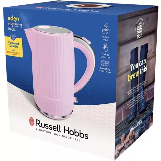 Russell Hobbs Eden 1.7L Vízforraló Málna Rozsdamentes Acél Szűrővel