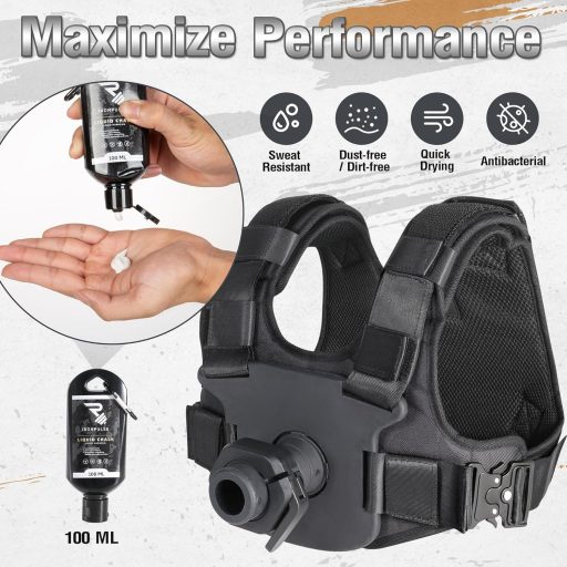 Vestă cu greutăți IRONPULSE pentru antrenament Crossfit, cu încărcare până la 80 kg și opritoare