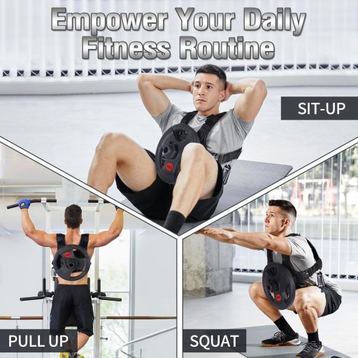 Vestă cu greutăți IRONPULSE pentru antrenament Crossfit, cu încărcare până la 80 kg și opritoare