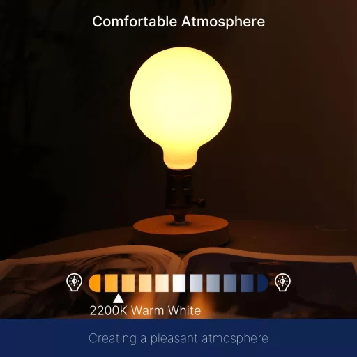 FLSNT E27 Stmievateľná Vintage žiarovka G95 5,5W teplá biela 2200K 550lm