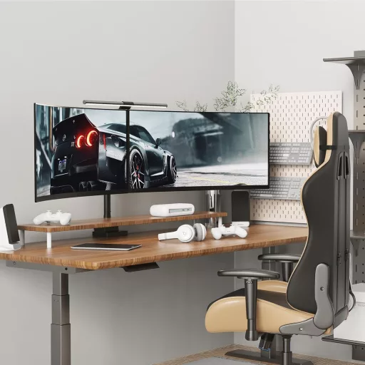 Putilsen Mount Dual Monitor Tartó 24-57" Gázrugós Állvány Magasságállítható