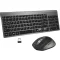 Set tastatură și mouse wireless GALENMORO, 2.4GHz, USB, QWERTZ, ergonomic, ultra-subțire, negru-gri
