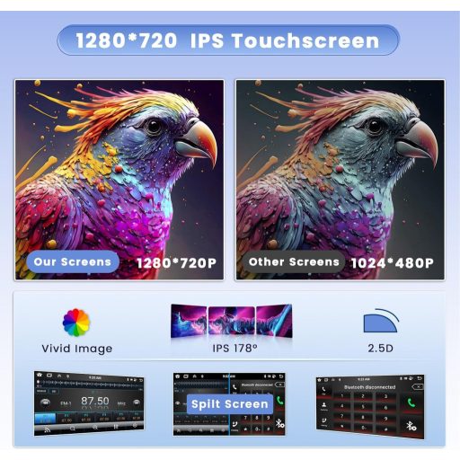 Hikity Android 13 Autórádió 9" Peugeot 307 SW CC CarPlay GPS Bluetooth