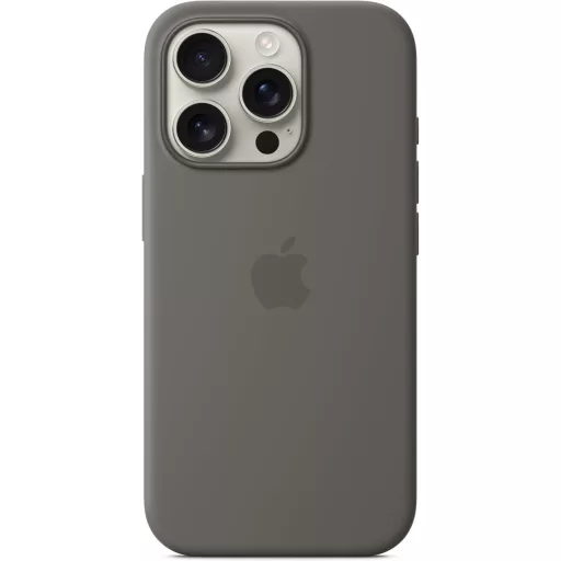 Apple iPhone 16 Pro szilikon tok MagSafe kőszürke