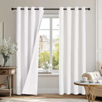   Deconovo dupla rétegű sötétítő függöny szett 2db 175x140cm fehér