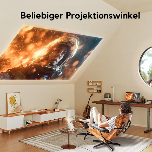 AKIYO O3 Mini Projektor - 200 ANSI Lumen, Full HD 1080P, Automatikus Trapézkorrekció, Bluetooth 5.2, 270° Forgatható, iOS/Android/PS5 Kompat