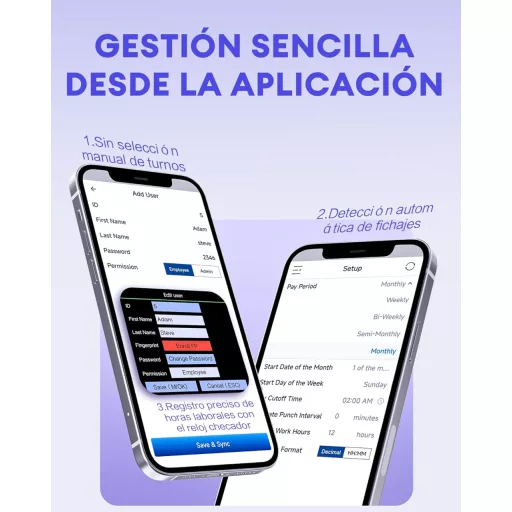 NGTeco W2 Digitális Jelenlét Nyilvántartó Óra - Automatikus Munkaidő Számítás, Adatmentés Áramkimaradás Esetén, Beépített Akkumulátor, WiFi