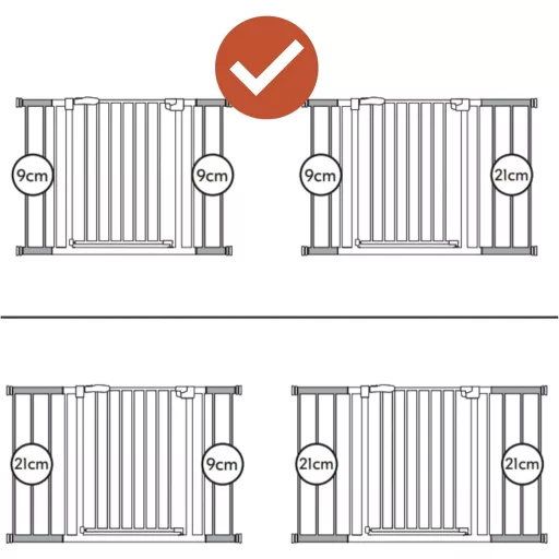 hauck Clear Step Autoclose 2 biztonsági kapu 96-101 cm, fehér, automata zárás, alacsony küszöb - White