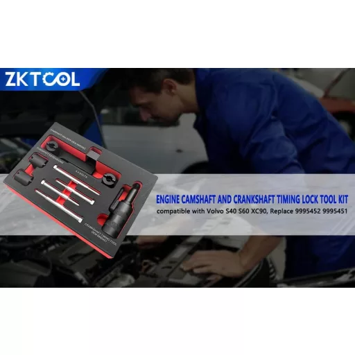 ZKTOOL Vezérműtengely Rögzítő Szerszám Volvo S40 S60 XC90 Forgattyús Beállítás