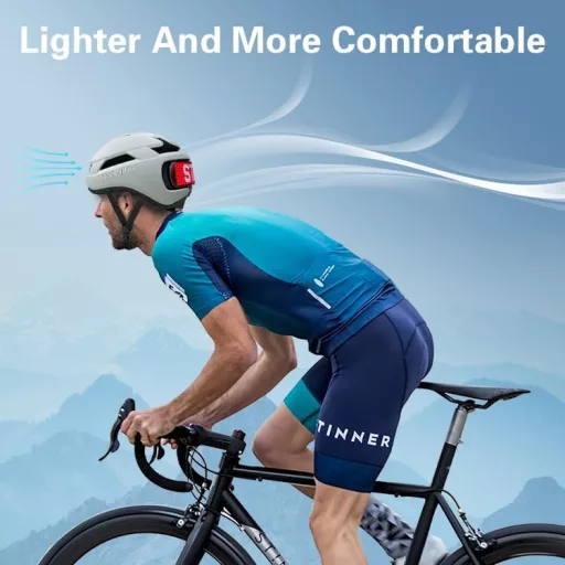Cască inteligentă de bicicletă MOYACA cu lumină spate USB, semnalizatoare controlabile de la distanță, control prin aplicație - Mărime L unisex pentru adulți, gri