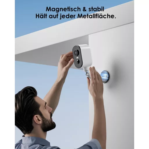 Cameră de Supraveghere Wireless CZEview 2K cu Acumulator, Rotire 300°, Vedere Nocturnă