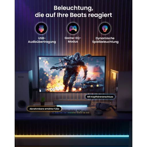 MEREDO 3.1 Soundbar sa subwooferom i RGB sinkronizacijom za TV i PC gaming