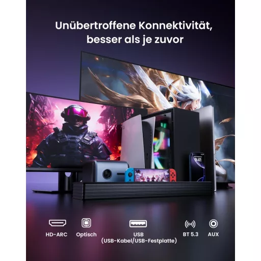 MEREDO 3.1 Soundbar sa subwooferom i RGB sinkronizacijom za TV i PC gaming