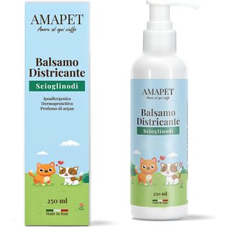   AMAPET Sprej za raščešljavanje dlake za pse i mačke - Balzam za sjajnu dlaku za sve tipove dlake, s prirodnim hipoalergenim sastojcima, 250 ml