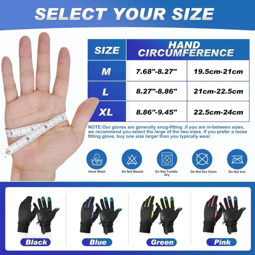 Sukeen téli kesztyű férfi női touchscreen szélálló futás kerékpározás
