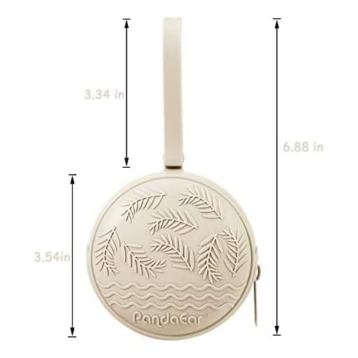 PandaEar set 3 suporturi din silicon pentru suzetă, pentru călătorii, fără BPA, roz