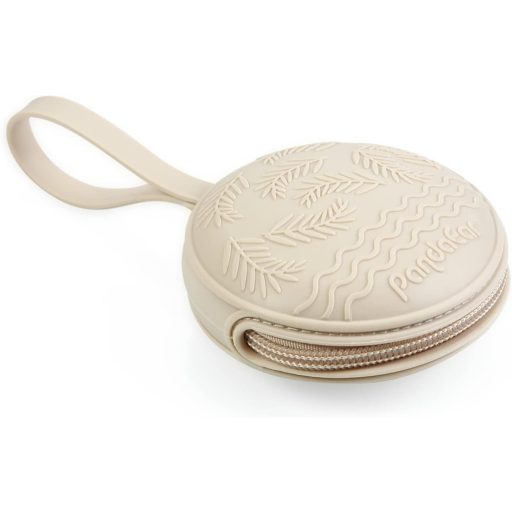 PandaEar set 3 suporturi din silicon pentru suzetă, pentru călătorii, fără BPA, roz