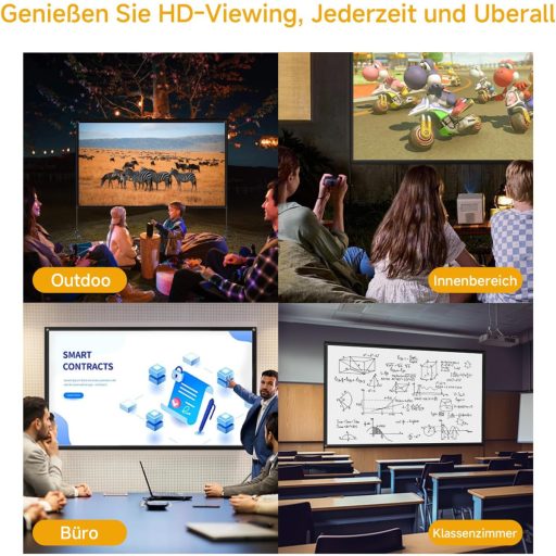 VISULAPEX 100 Inch Hordozható Vetítővászon Állvánnyal - 16:9 4K HD Összecsukható Vetítővászon Hordtáskával Otthoni Mozihoz, Kerti Filmezéshe