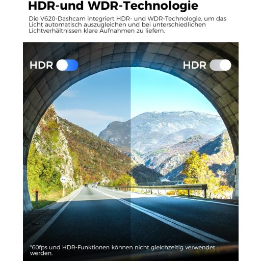 LINGDU V620 Autokamera 4K Predná 1080P Zadná, 2,4" IPS WiFi Dash Cam so 64GB SD Kartou, Nočné Videnie GPS 170° Širokouhlá