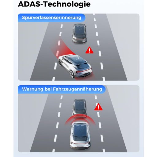 LINGDU V620 Autós Menetrögzítő Kamera 4K Elöl 1080P Hátul, 2.4" IPS WiFi Dash Cam 64GB SD Kártyával, Éjjellátó GPS 170° Széles