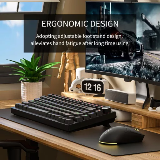 Newmen GM326 Mechanikus Gamer Billentyűzet 75% TKL USB-C LED