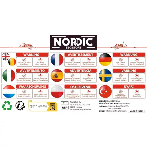 Nordic Bbq Store Állítható Zsírfelfogó Tálca (51-61 cm) Biltema, Lucifer, Napoleon, Landmann és Más Grillekhez, Univerzális Grill Kiegészítő