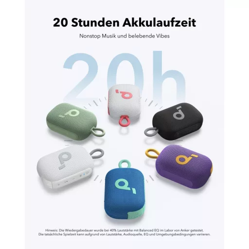 soundcore Select 4 Go Bluetooth hangszóró, 20 órás játszási idő, IP67 vízálló