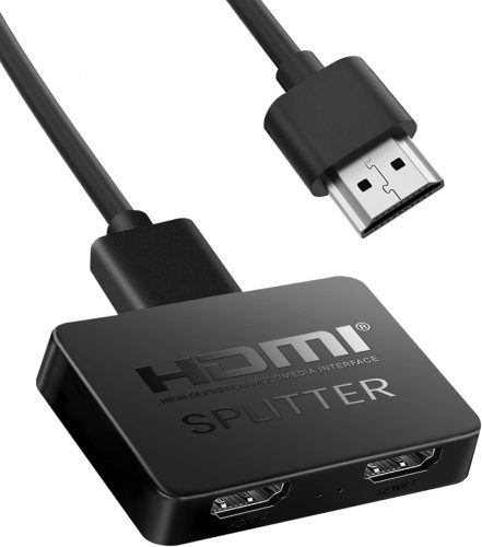 NEWCARE Splitter HDMI 4K, 1 intrare 2 ieșiri - Afișare simultană pentru TV Full HD, Blu-Ray, DVD, Fire Stick