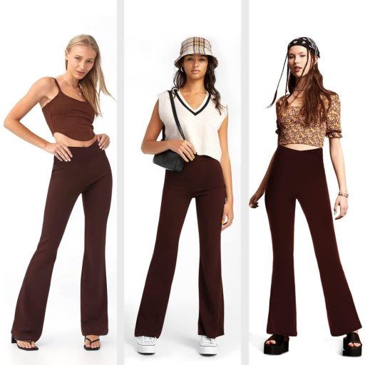 Pantaloni de Yoga ACTINPUT pentru Femei - Leggings Evazați pentru Antrenament - Pantaloni Sport Bootcut Opaci pentru Fitness și Dans