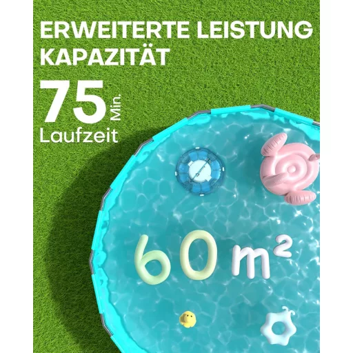 WINNY POOL CLEANER Winny 200 Medence Robot, Vezeték Nélküli Porszívó 75 Perc Üzemidő