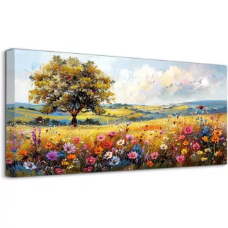   hyidecorart Színes Természet Vászonkép 50x100 cm Faldekoráció Nappalihoz Hálóhoz