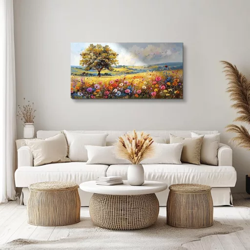 hyidecorart Színes Természet Vászonkép 50x100 cm Faldekoráció Nappalihoz Hálóhoz