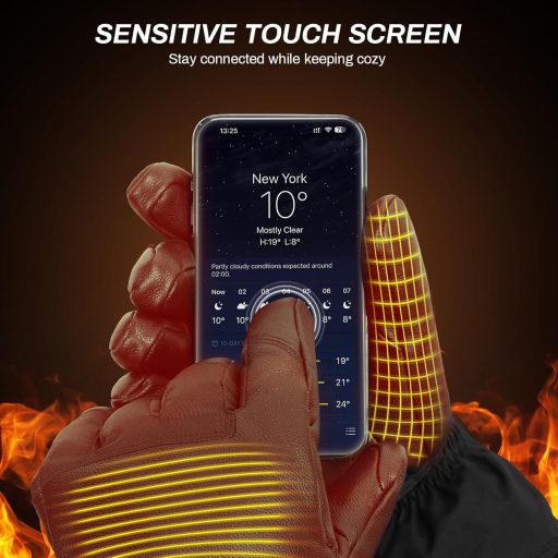 ANTARCTICA GEAR Grijane rukavice s baterijom od 3200 mAh - Vodootporne zimske rukavice za skijanje, motociklizam, planinarenje - Unisex XL veličina, crne