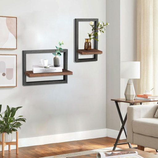 GAESHOW 2 darabos fa fali polc, lebegő polc, dekoratív polcok nappalihoz és hálóhoz